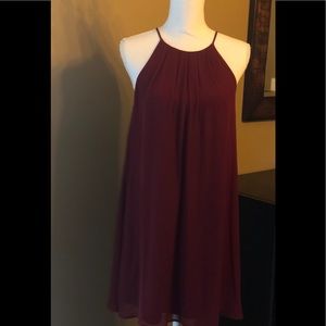 Burgundy cocktail dress